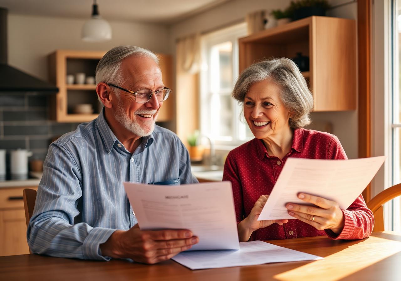 Seniors reviewing Medicare options