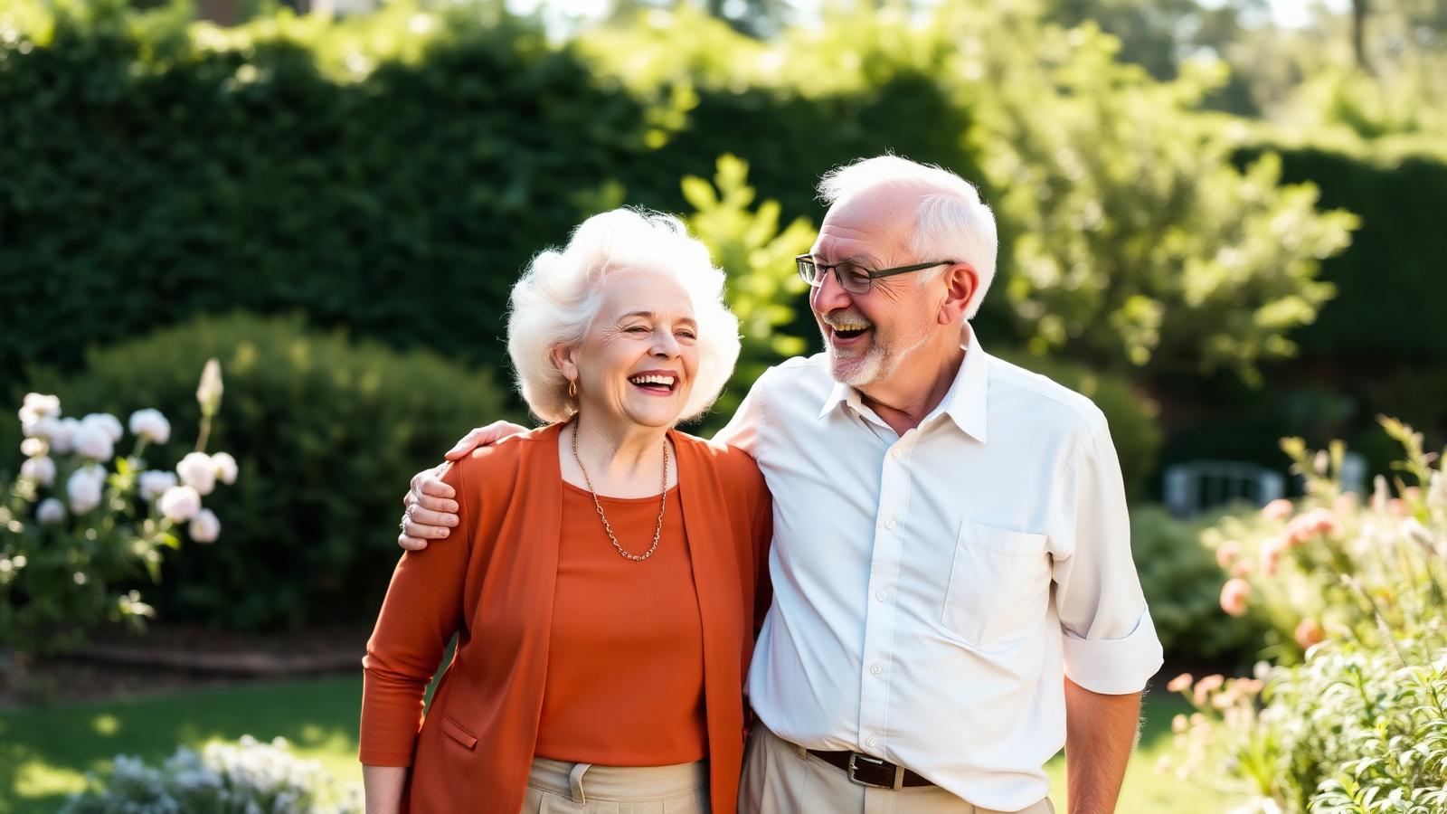 Retired couple enjoying time together